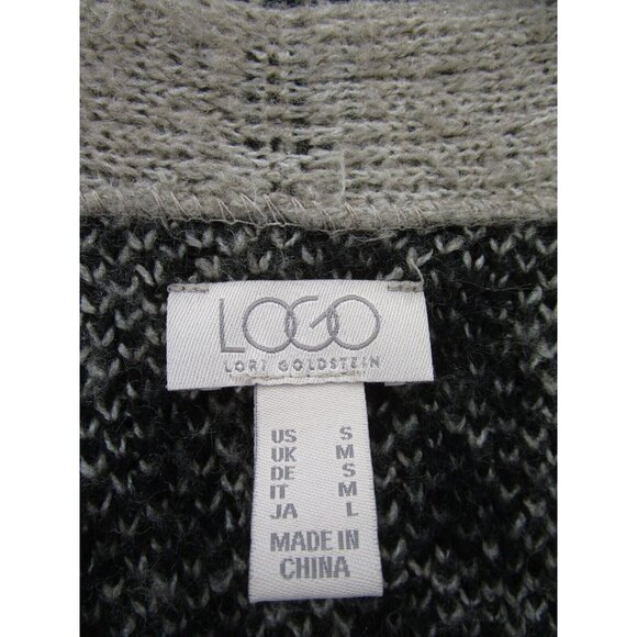 LOGO Lori Goldstein Sweater Small Cardigan Button Up Leopard Print - Picture 8 of 10